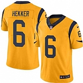 Nike Men & Women & Youth Rams 6 Johnny Hekker Yellow Limited Color Rush Jersey,baseball caps,new era cap wholesale,wholesale hats